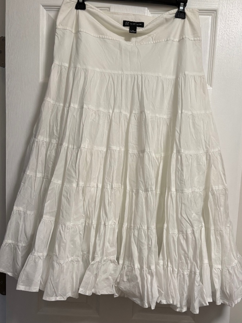 INC International Concepts White Tiered  Maxi Skirt-Size 10